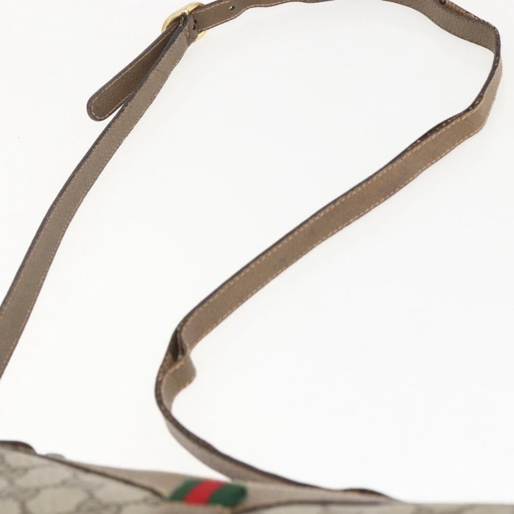 Authentic GUCCI GG Supreme Web Sherry Line Bag PVC Beige Gold 89 02 018 - Picture 16 of 16